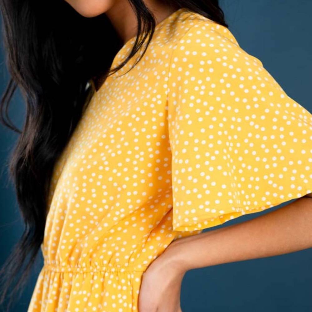SweetSalt Polka Dot Midi Wrap Dress - Picture 2 of 11